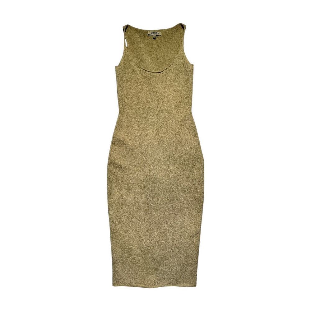 Nude stretch maxi dress